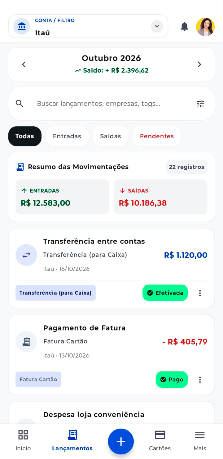 Extrato de Lançamentos